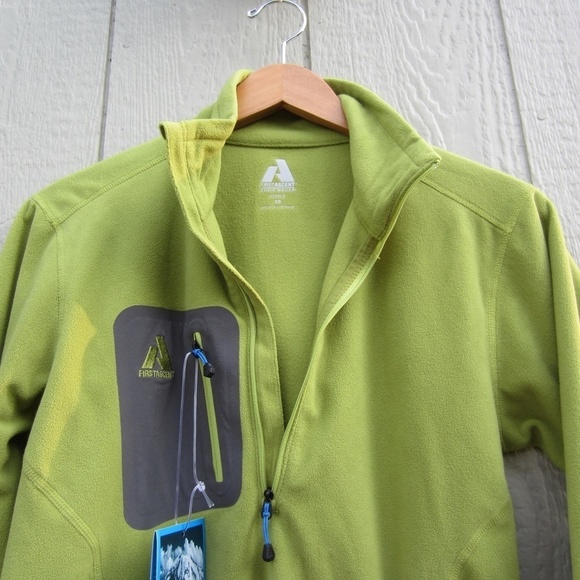 Eddie Bauer First Ascent Fleece Jacket‎ Men's XS Cloud Layer  KIWI Outdoor Comfy - Picture 2 of 16